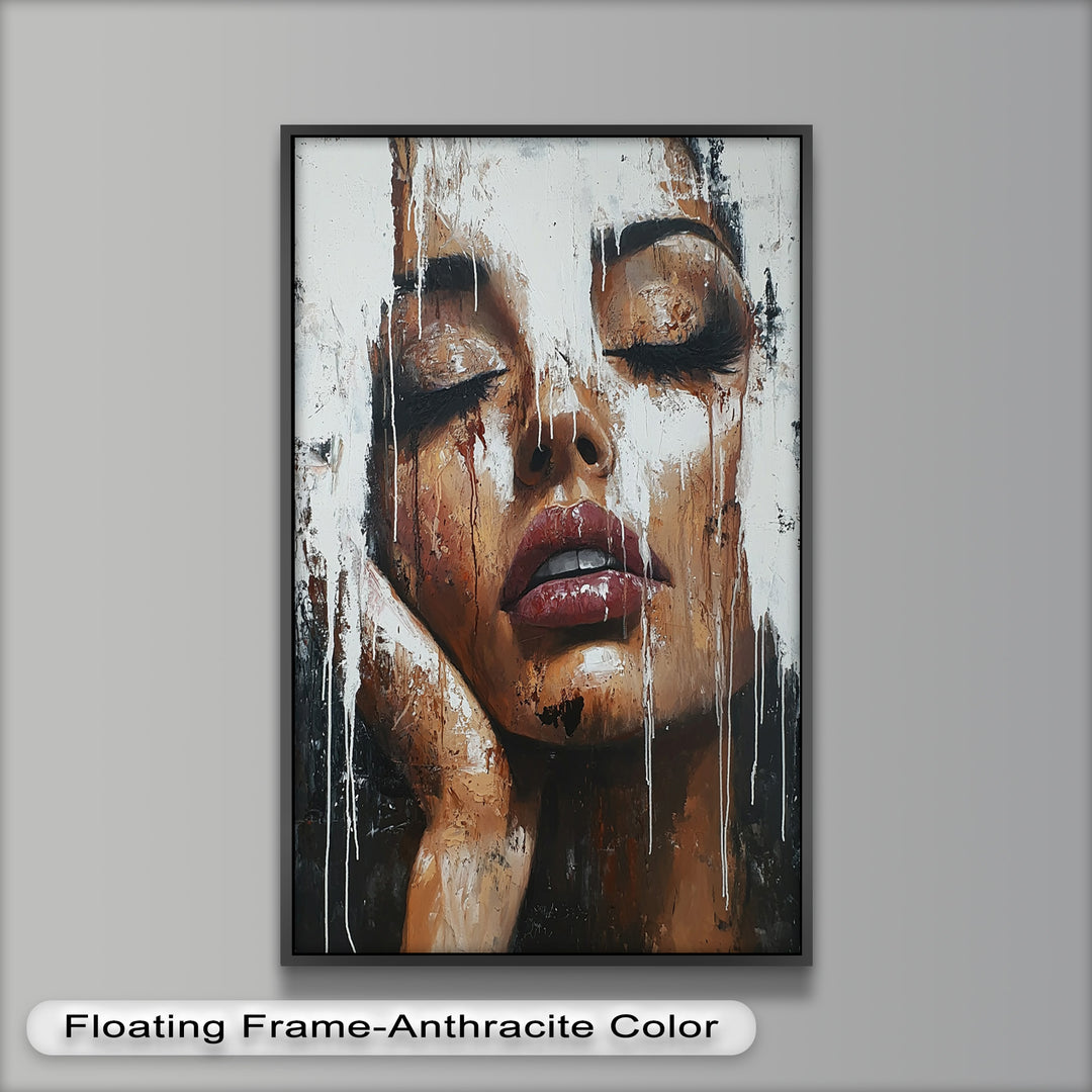 Dripping Silence – Modern Expressionist Abstract Oil Painting