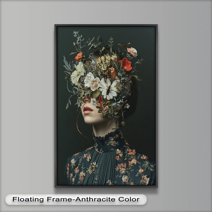 Floral Reverie – Surreal Botanical Portrait Oil Painting - MyPhotoStation
