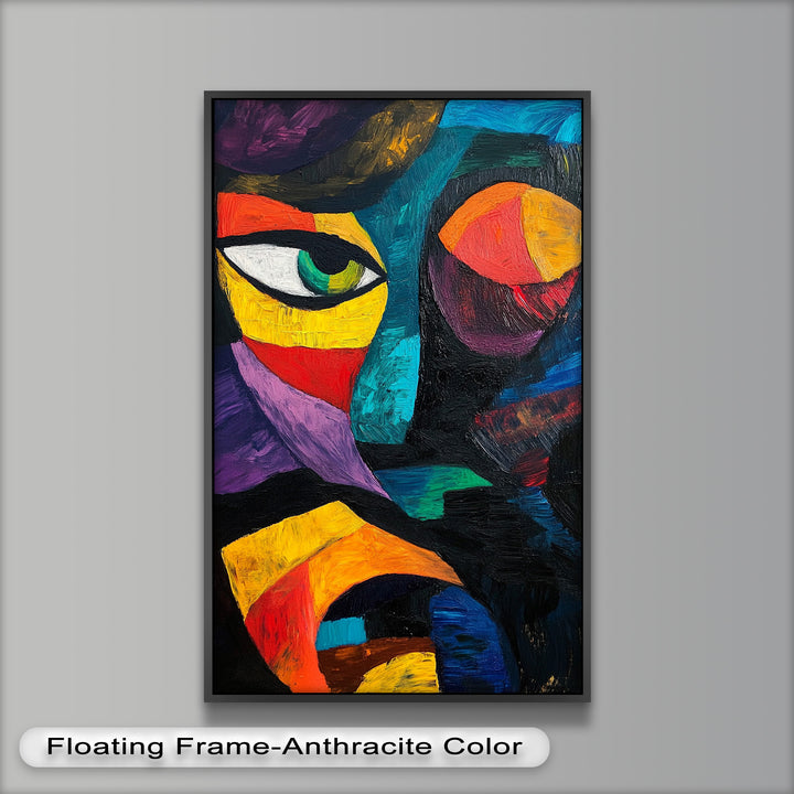 Abstract Eye Expression – Fauvism Oil Painting