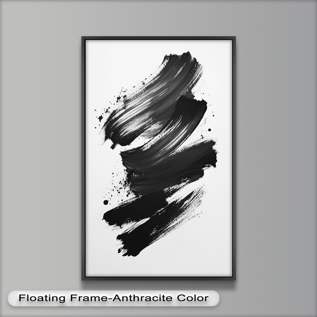 Monochromer Expressionist - Abstraktes Ölgemälde
