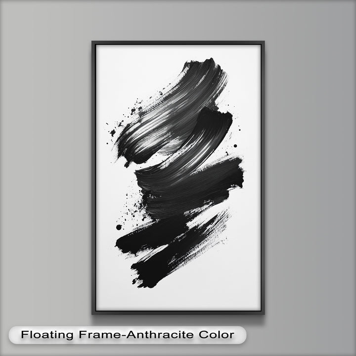 Monochromer Expressionist - Abstraktes Ölgemälde