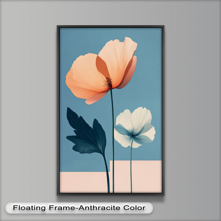 Serene Bloom – Boho Floral Oil Painting