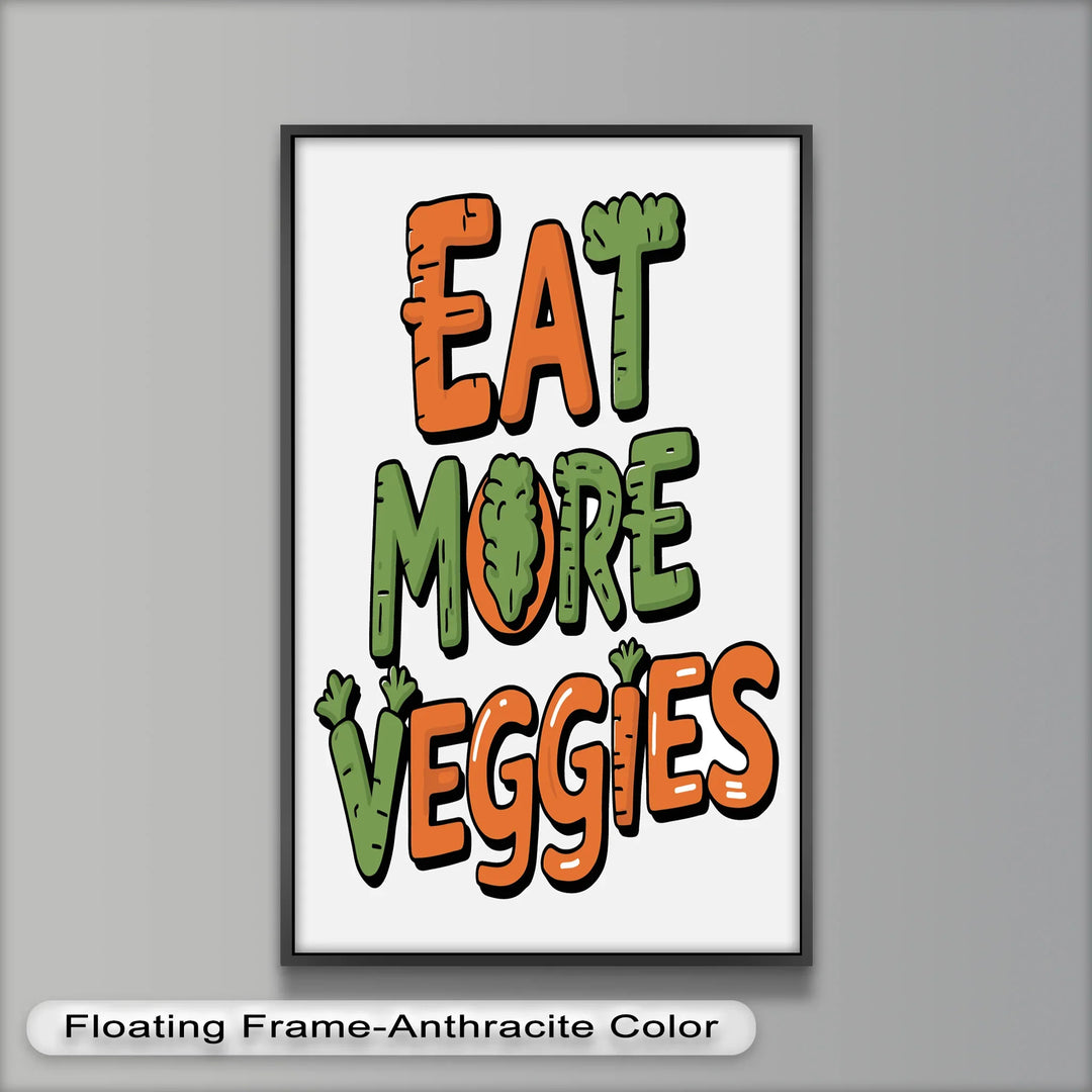 Eat More Veggies – Colorful Letters Oil Painting - MyPhotoStation
