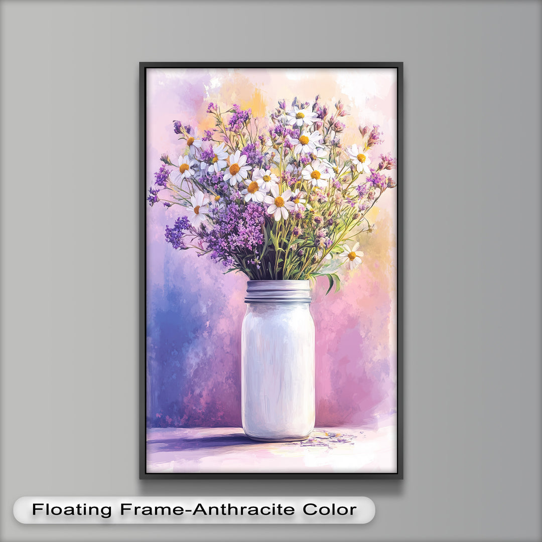 Wildflower Harmony – Sanftes Pastellblumen-Ölgemälde