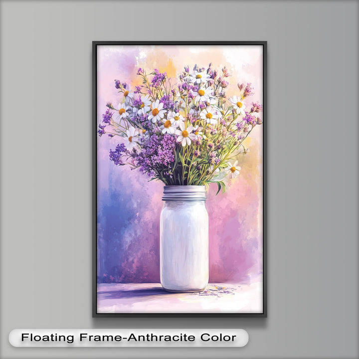 Wildflower Harmony – Sanftes Pastellblumen-Ölgemälde