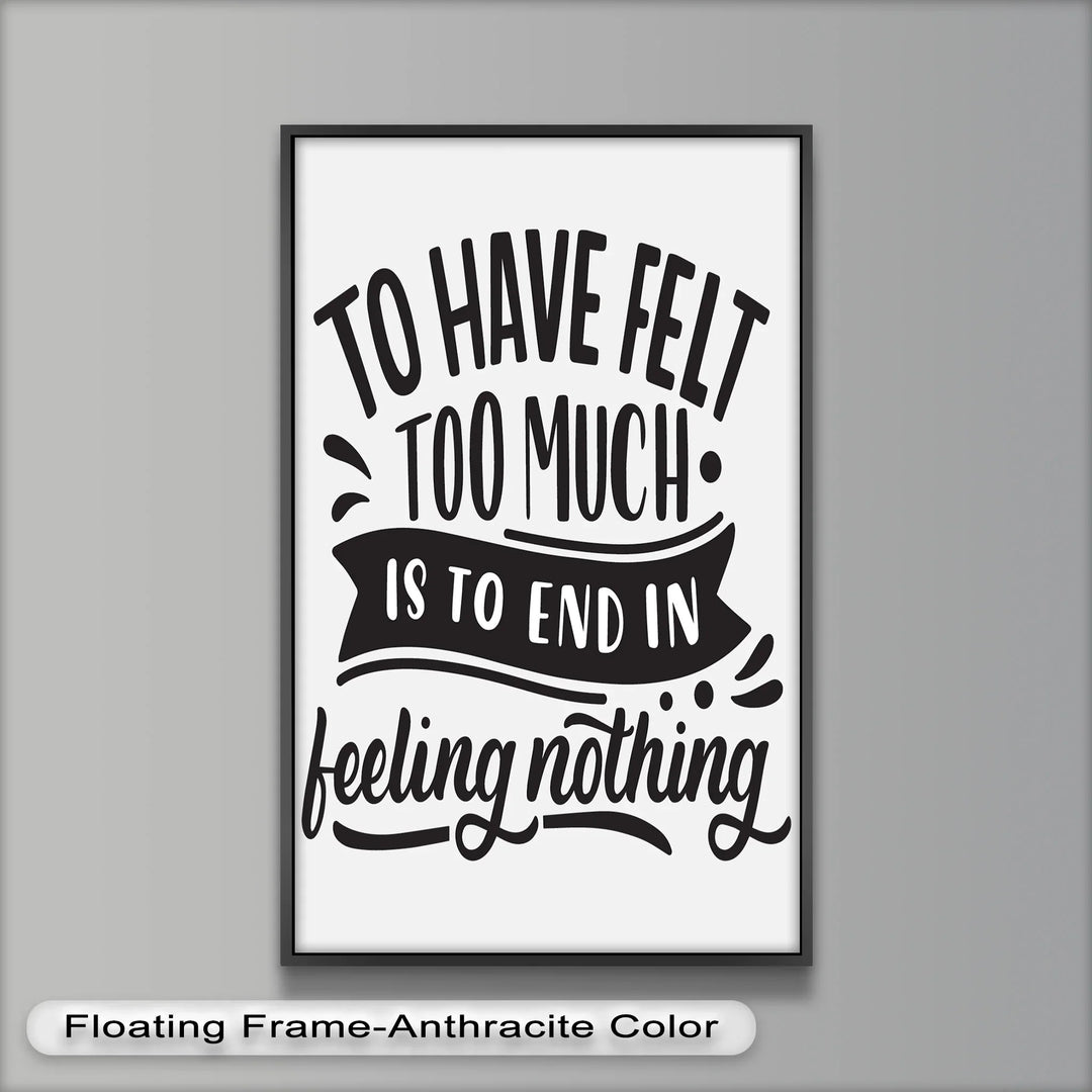 Black & White Oil Painting – Emotional Quote for Modern Interiors
