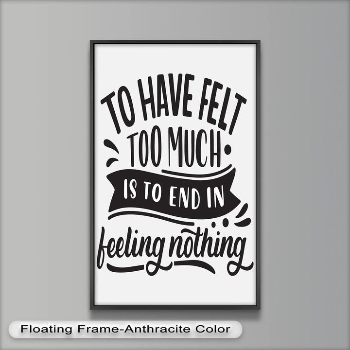 Black & White Oil Painting – Emotional Quote for Modern Interiors
