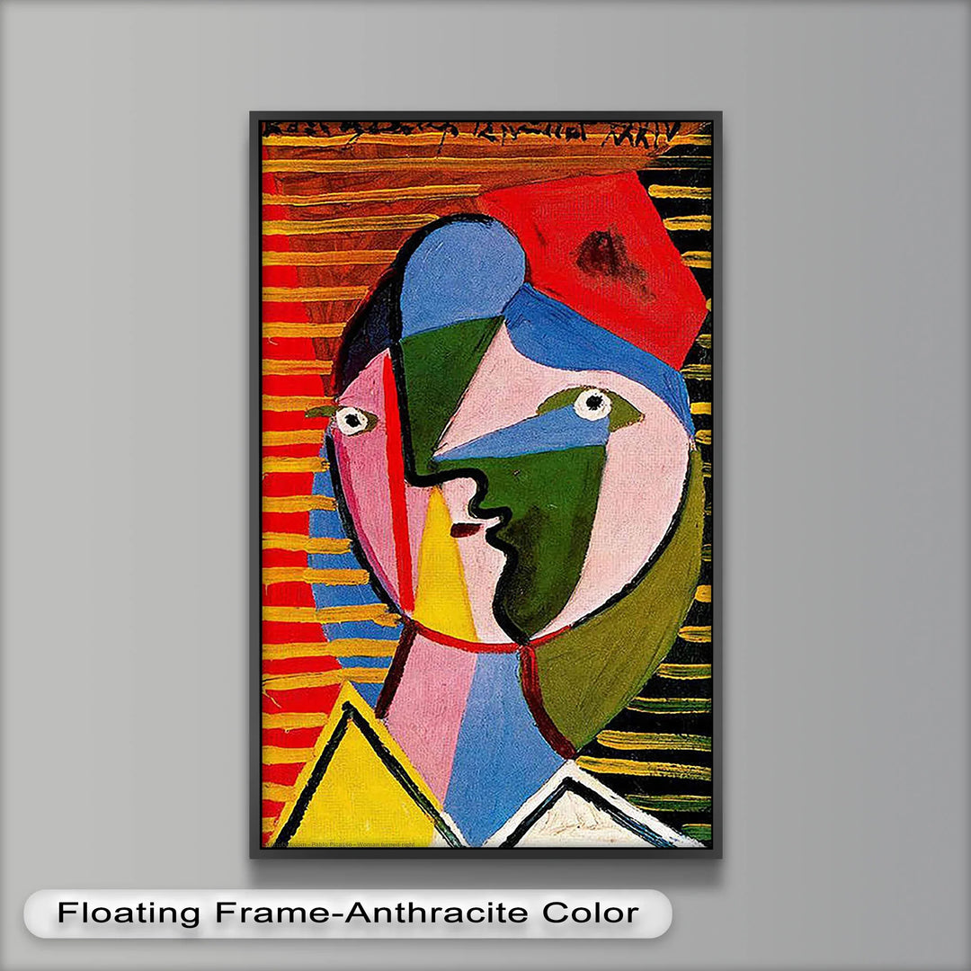 Split Gaze – Colorful Abstract Portrait Picasso Oil Painting - MyPhotoStation