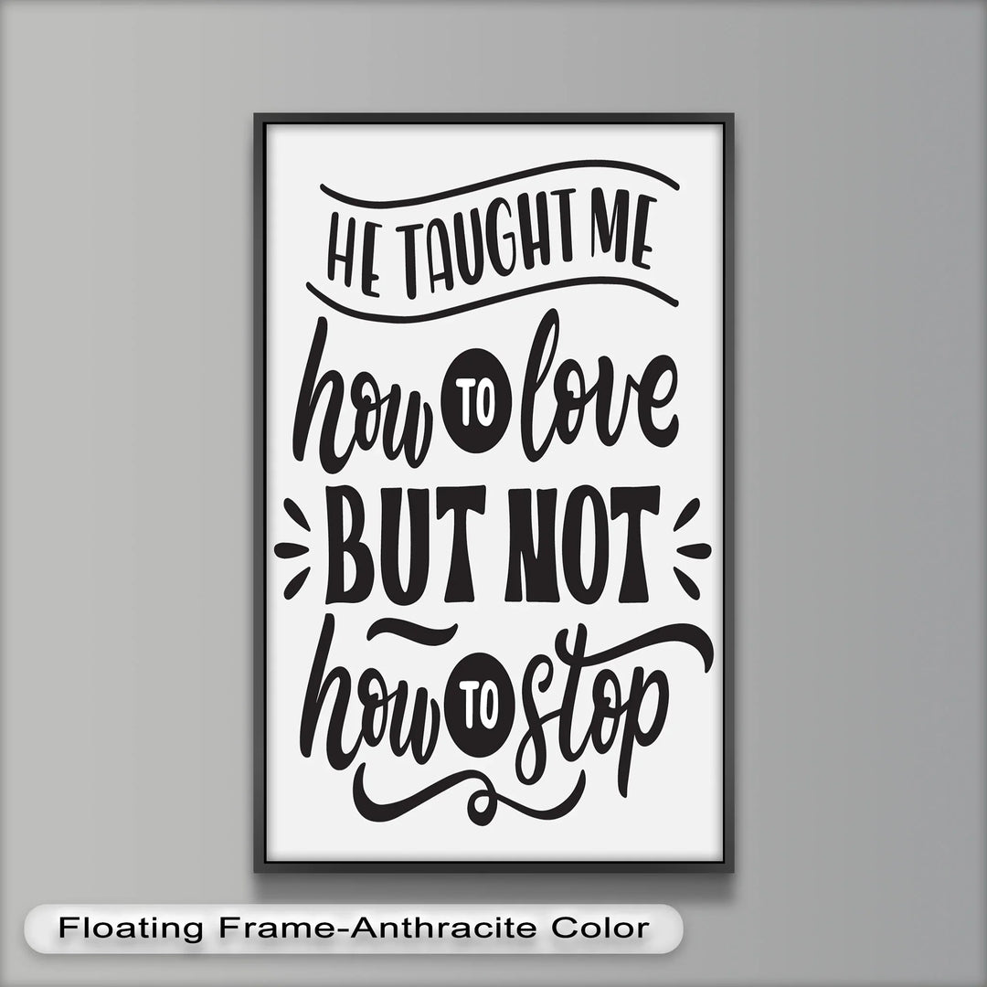 Script Art Oil Painting – Heartfelt Love & Loss Wall Quote
