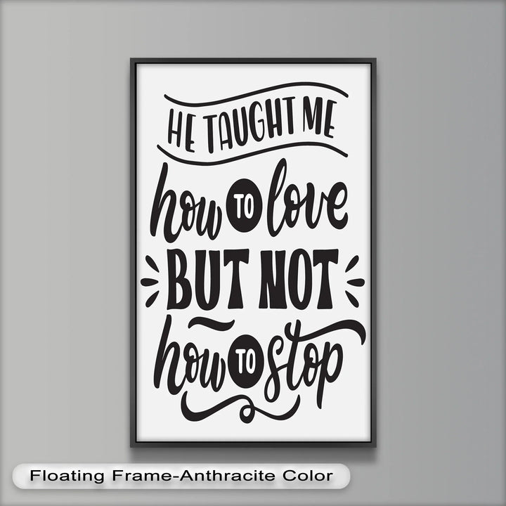 Script Art Oil Painting – Heartfelt Love & Loss Wall Quote

