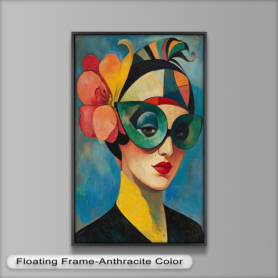 Retro Elegance Oil Painting – Fauvism Woman