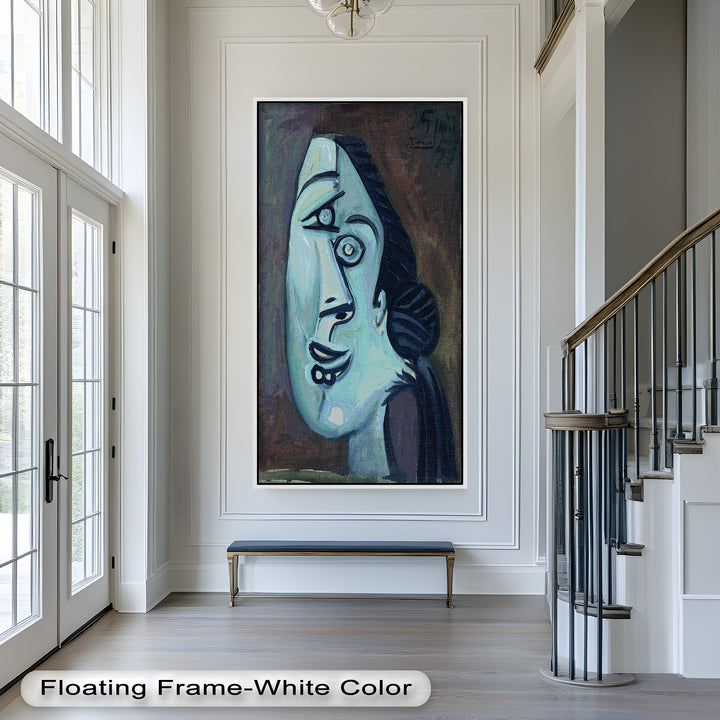 Twilight Gaze – Surreal Blue Picasso Oil Painting