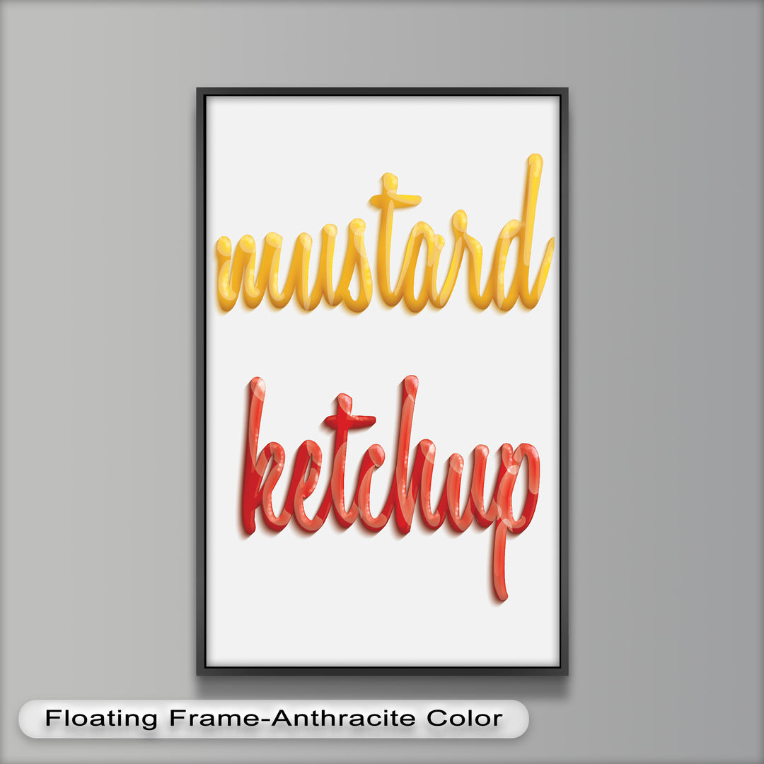 Mustard & Ketchup – Typography Oil Painting