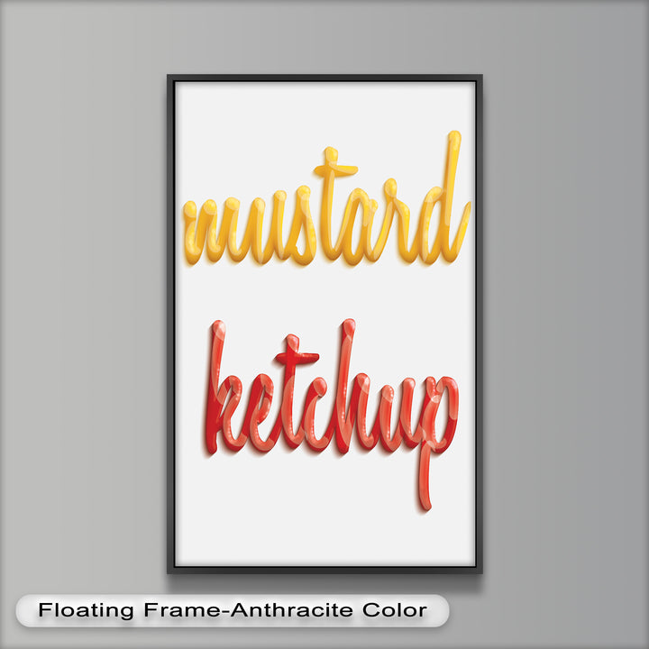 Mustard & Ketchup – Typography Oil Painting