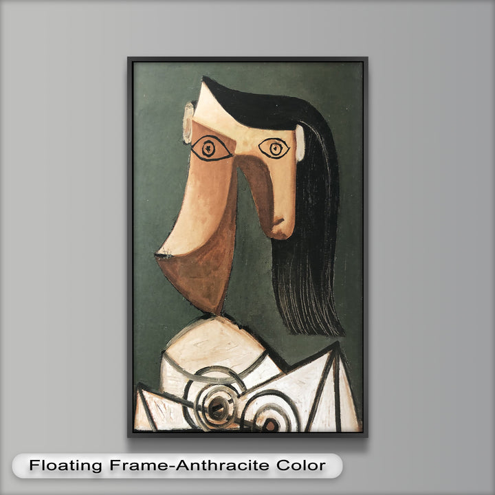 Serene Abstraction – Cubist Female Portrait Oil Painting