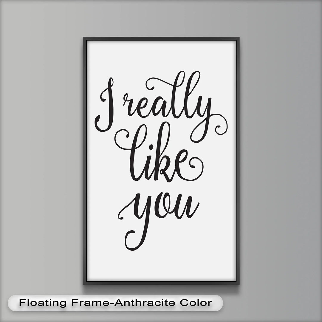 Elegant Romantic Oil Painting – Script Wall Art for Couples & Gifts
