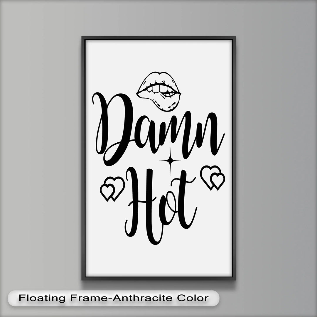 Bold Expressionist Oil Painting – “Damn Hot” Modern Typography Art
