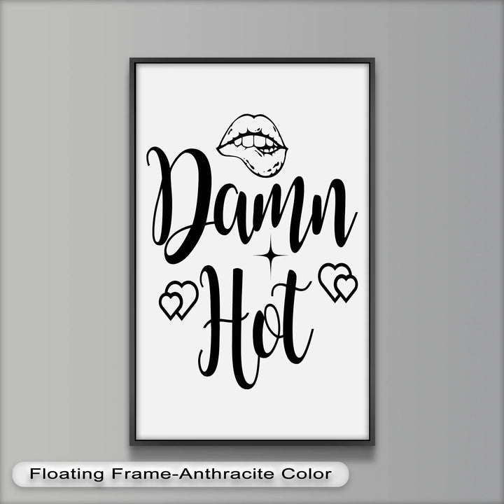Bold Expressionist Oil Painting – “Damn Hot” Modern Typography Art
