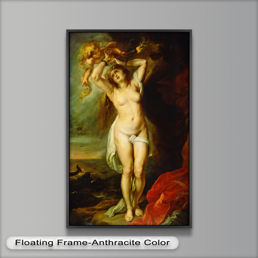Andromeda Bound – Mythological Renaissance Nude Oil Painting