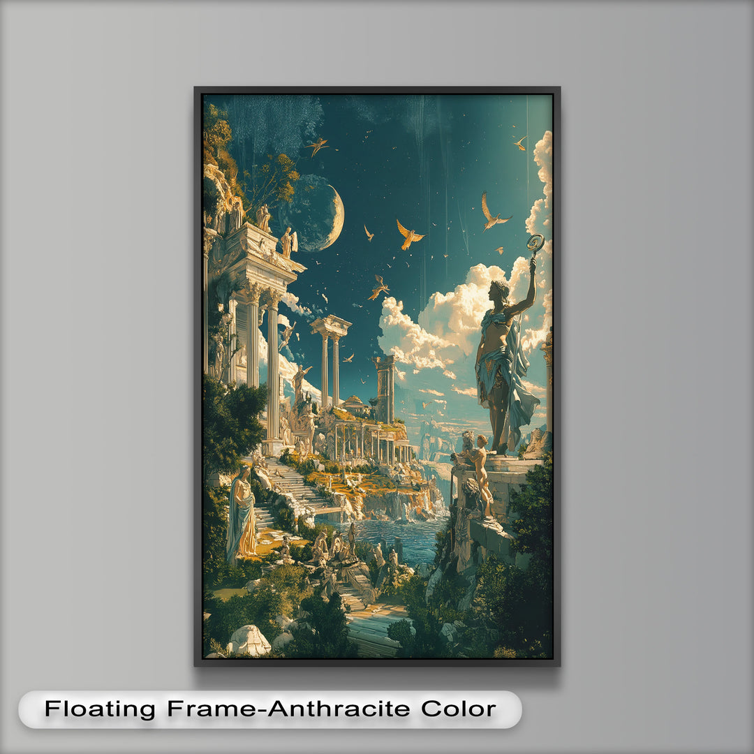 Majestic Temple of the Gods - Mythology Oil Painting