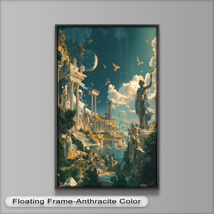 Majestic Temple of the Gods - Mythology Oil Painting