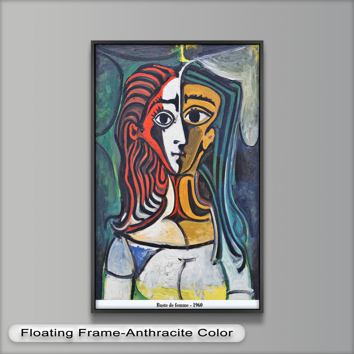Dual Gaze – Buste de Femme Inspired Picasso Oil Painting