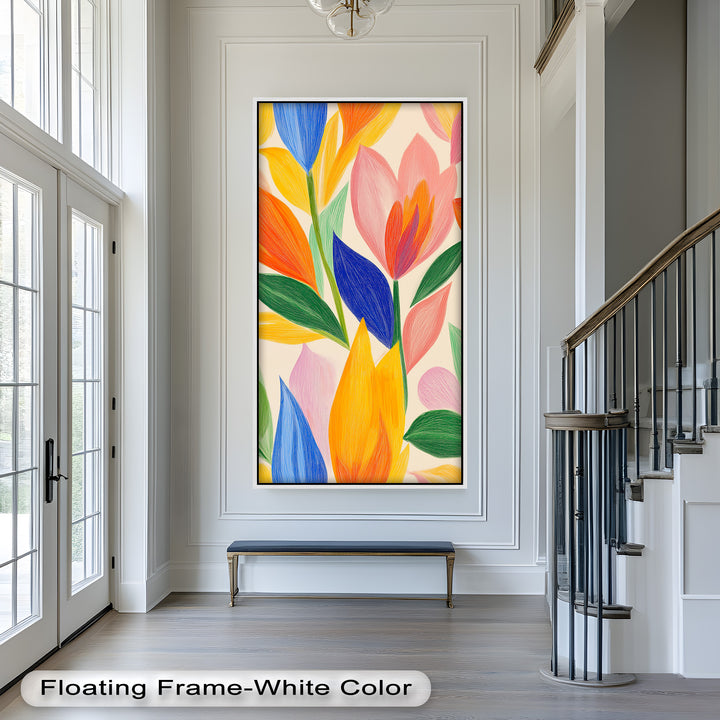 Whimsical Garden – Abstract Botanical Oil Painting