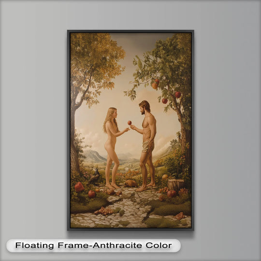 The First Temptation – Adam and Eve in Eden Renaissance Oil Painting - MyPhotoStation