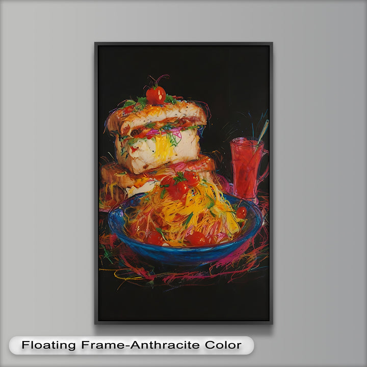 Gourmet-Sandwich und Pasta-Explosion - Food Painting
