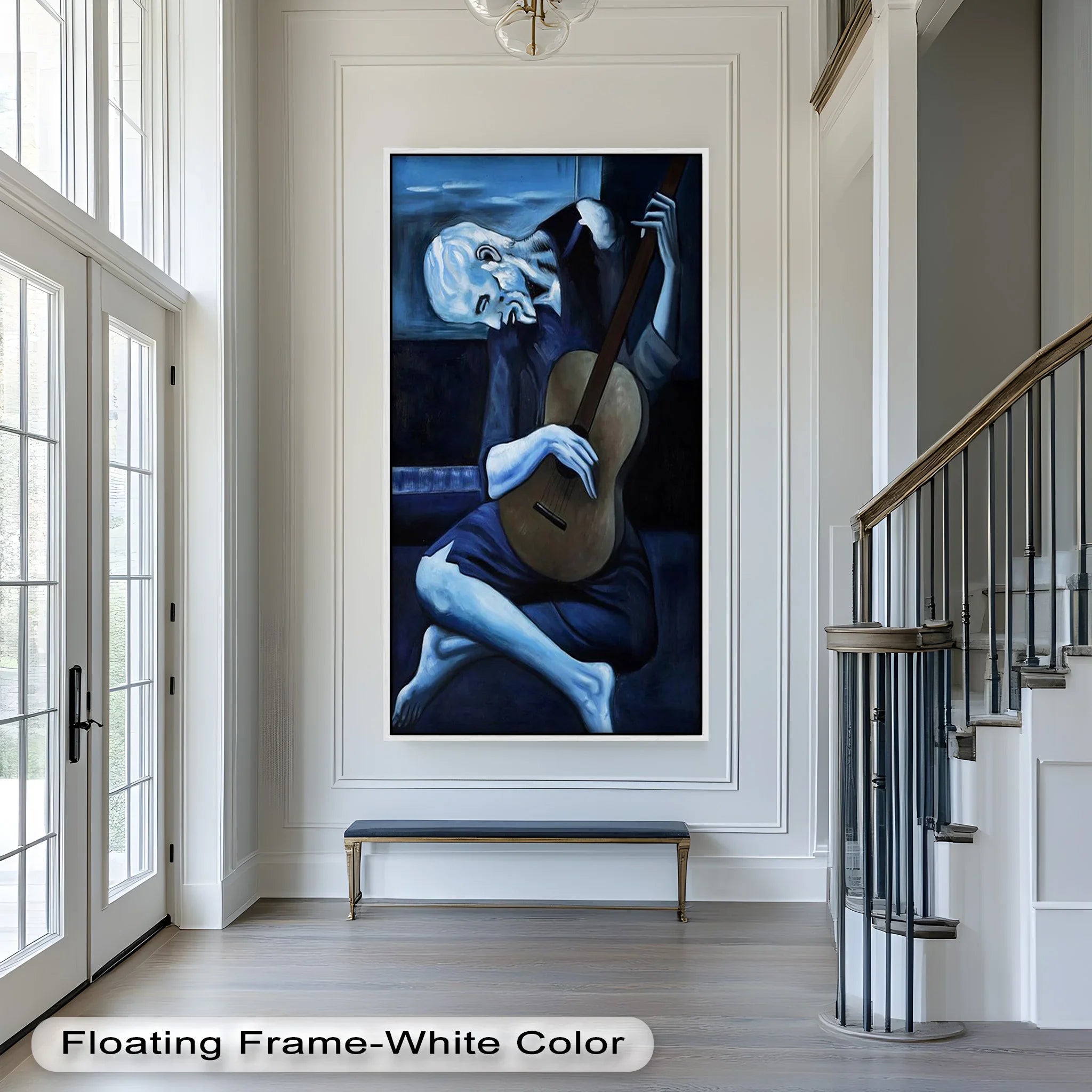 Melancholy Strings – Blue Period Picasso Oil Painting – MyPhotoStation