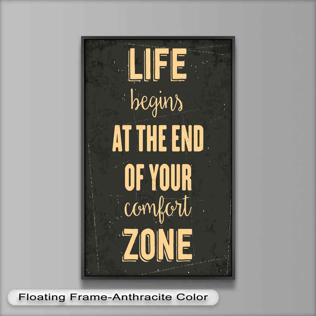Life Begins at the End – Motivational Oil Painting - MyPhotoStation
