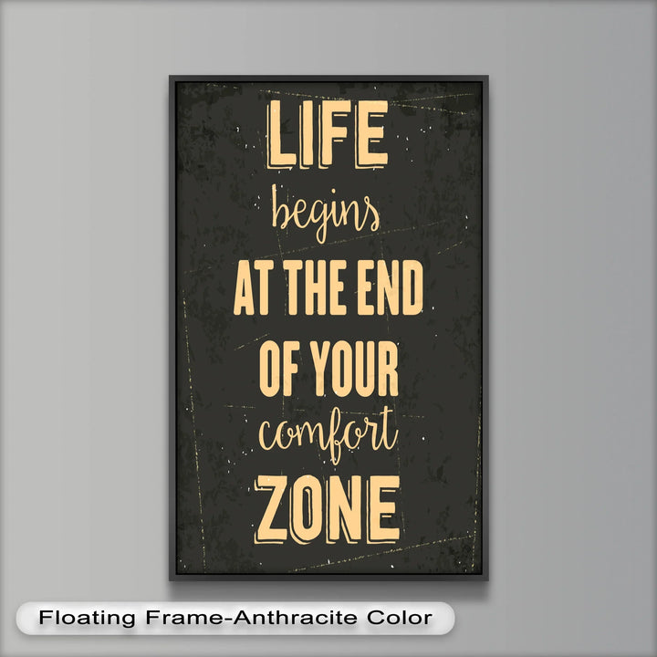 Life Begins at the End – Motivational Oil Painting - MyPhotoStation