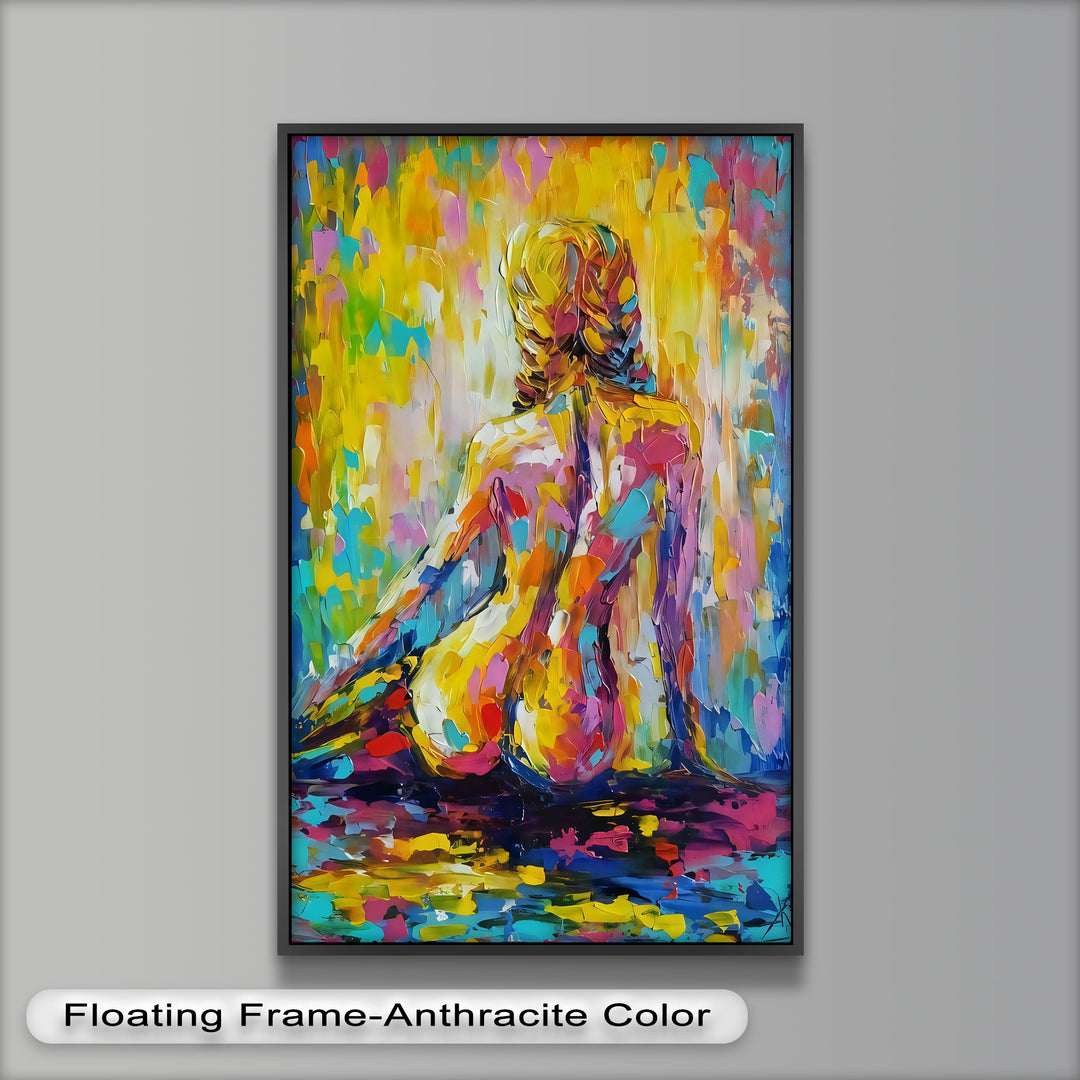 Radiant Reverie – Colorful Nude Impressionist Oil Painting