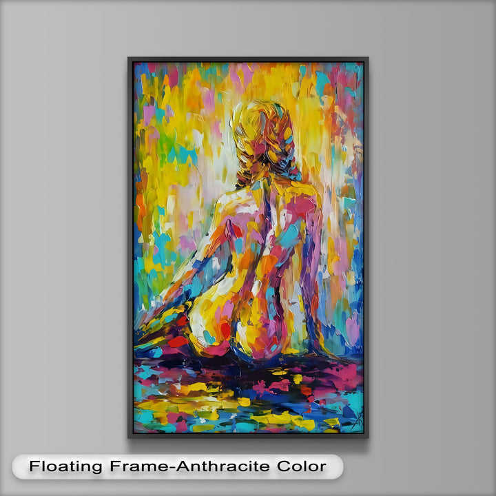 Radiant Reverie – Colorful Nude Impressionist Oil Painting