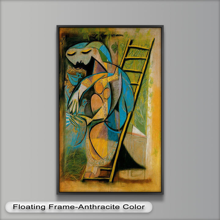 The Nesting Spirit – Cubist Mother and Bird Picasso Oil Painting