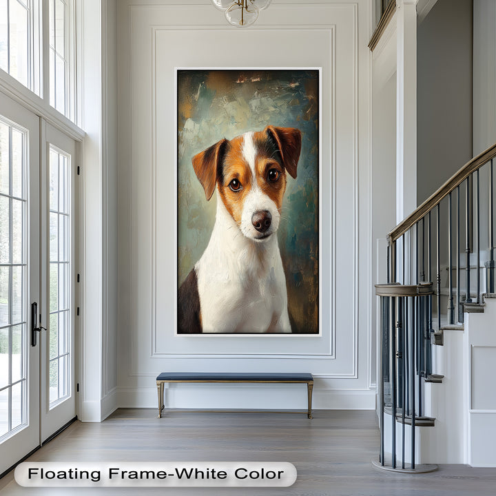 Jack Russell Portrait mit seelenvollem Blick - Tierölgemälde
