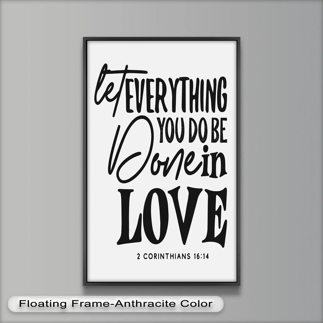 Let Everything Be Done in Love – Scripture Oil Painting - MyPhotoStation