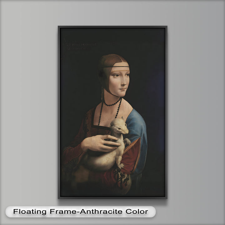 Dame mit Hermelin – Renaissance Portrait Historisches Ölgemälde