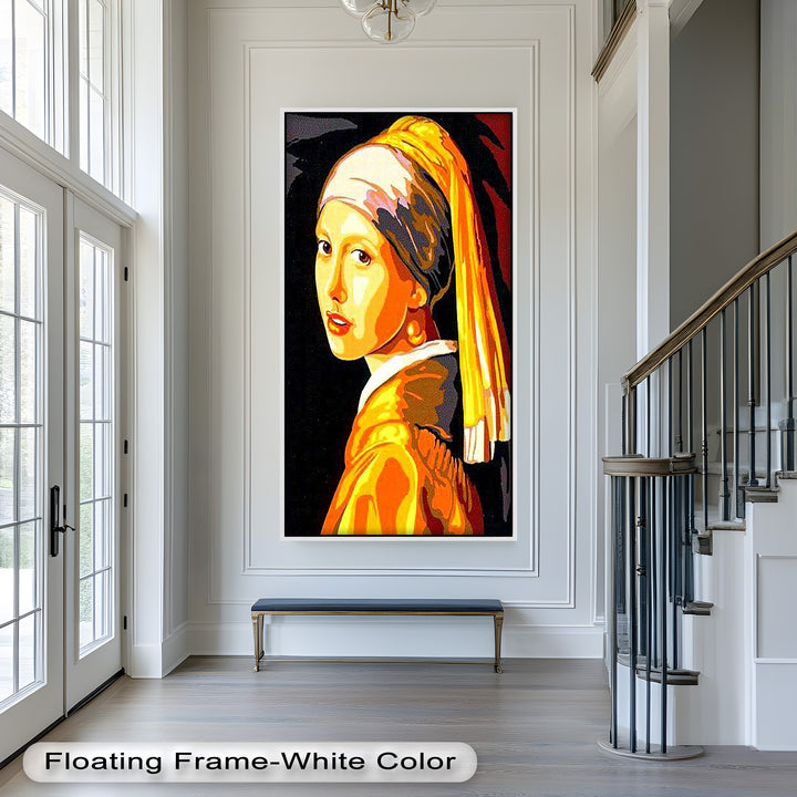 Modern Rendition of Girl with a Pearl Earring - Renaissance Oil Painting