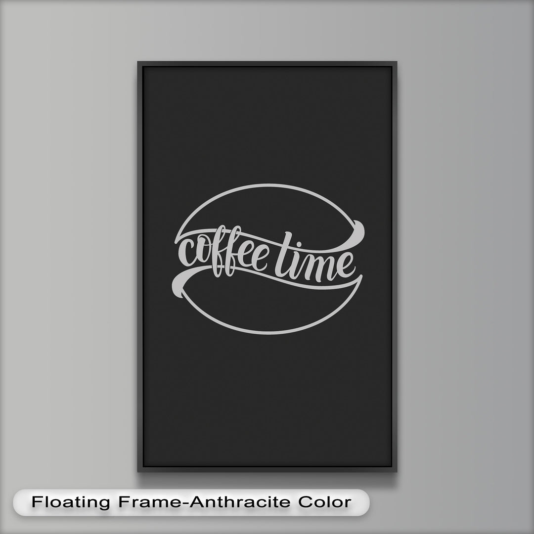 Modern Coffee Time Typography – Minimalist Oil Painting