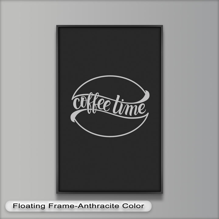 Modern Coffee Time Typography – Minimalist Oil Painting