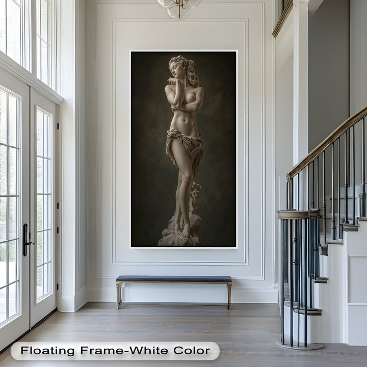 Marble Muse – Classical Nude Oil Painting