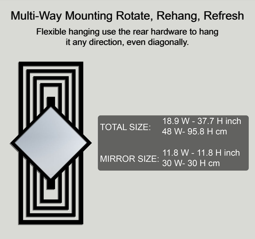 Décoration ronde à motif grec Miroir Mural–Décoration murale miroir classique moderne