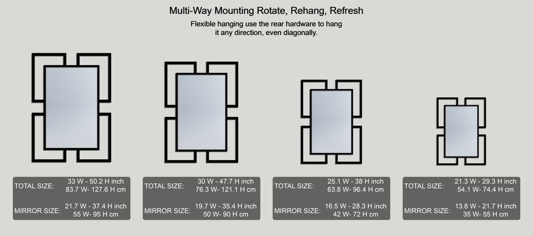 Oval der kosmischen Wellen Wandspiegel  – Moderner, geschichteter Metallspiegel