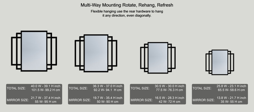 Oval der kosmischen Wellen Wandspiegel  – Moderner, geschichteter Metallspiegel