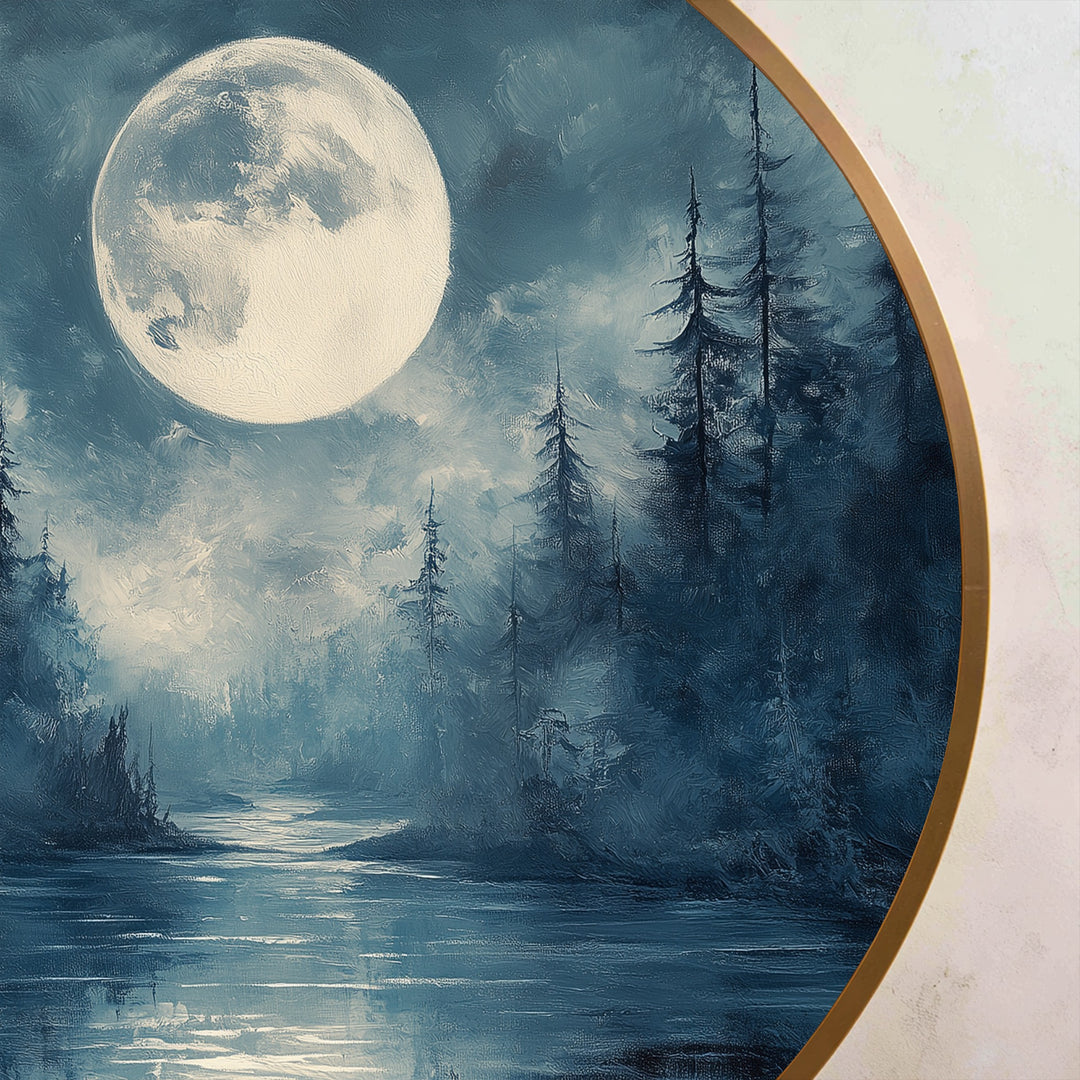 Silencio a la luz de la luna – Ronda nocturna en el bosque místico Cuadro al óleo