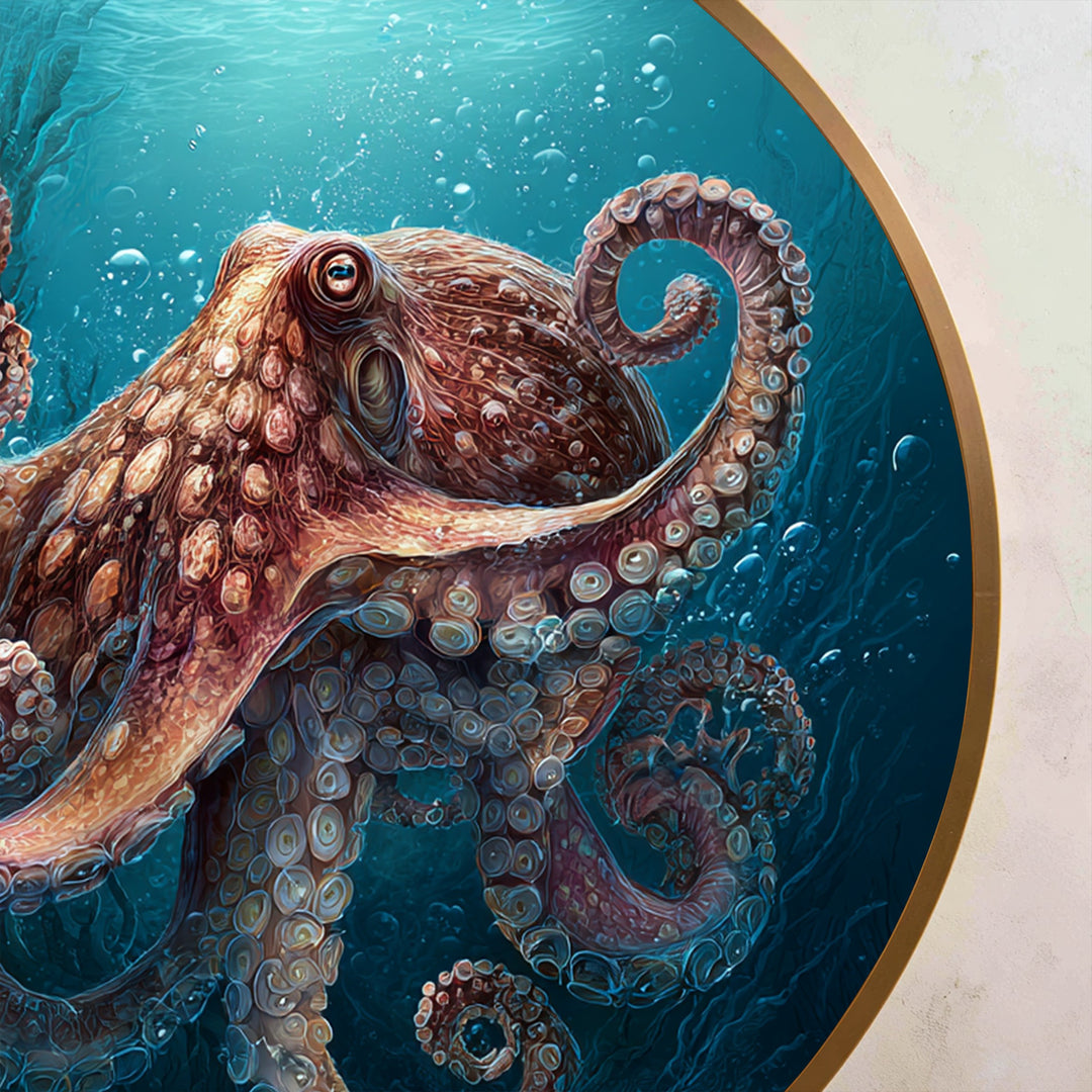 Polpo guardiano degli oceani profondi Quadro a Olio