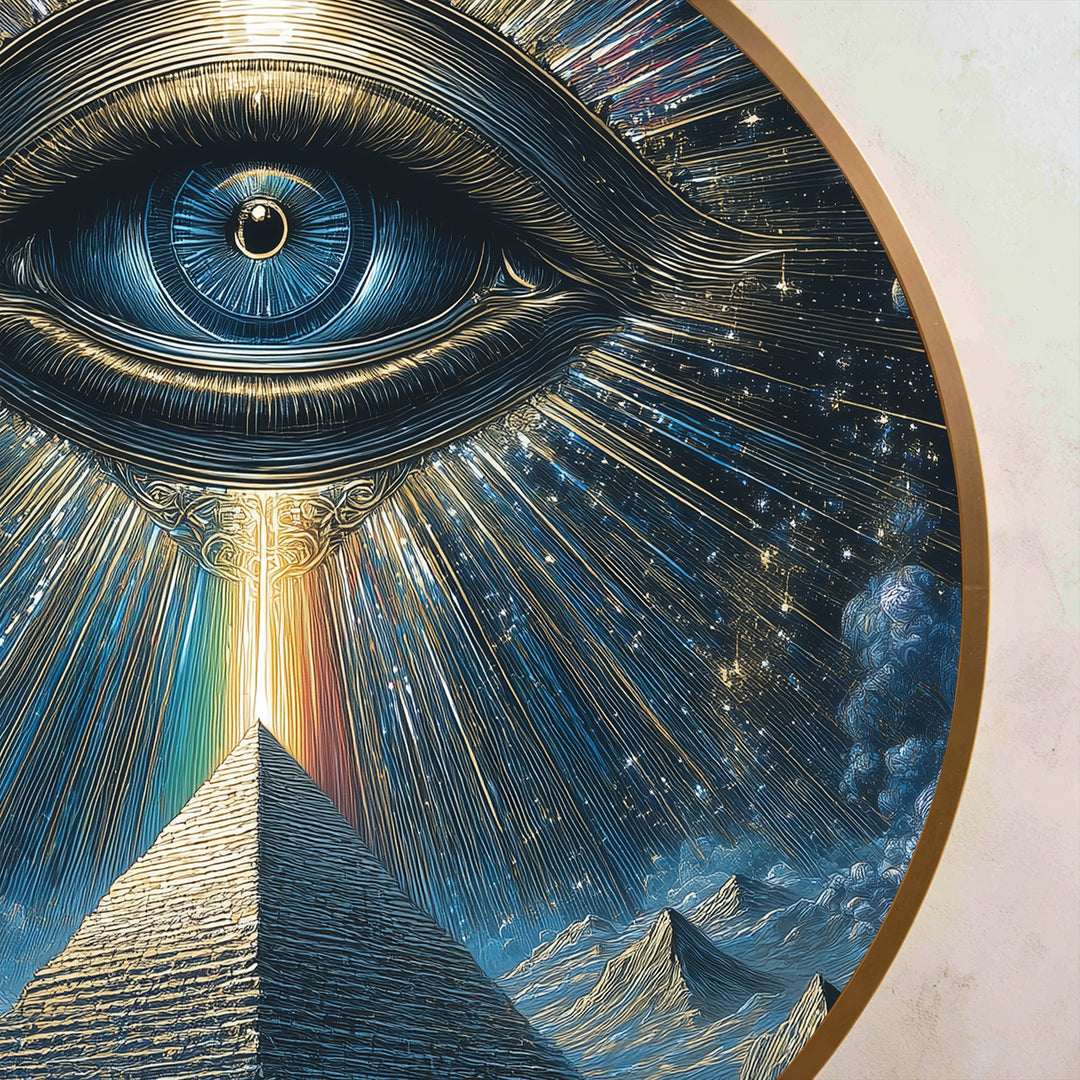 Visión Celestial – Ojo Pirámide Mística Cuadro al óleo