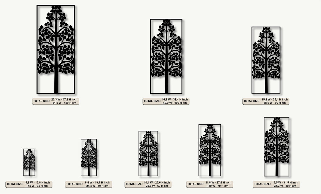 Tree of Life Frame – Elegant Botanical Metal Wall Art