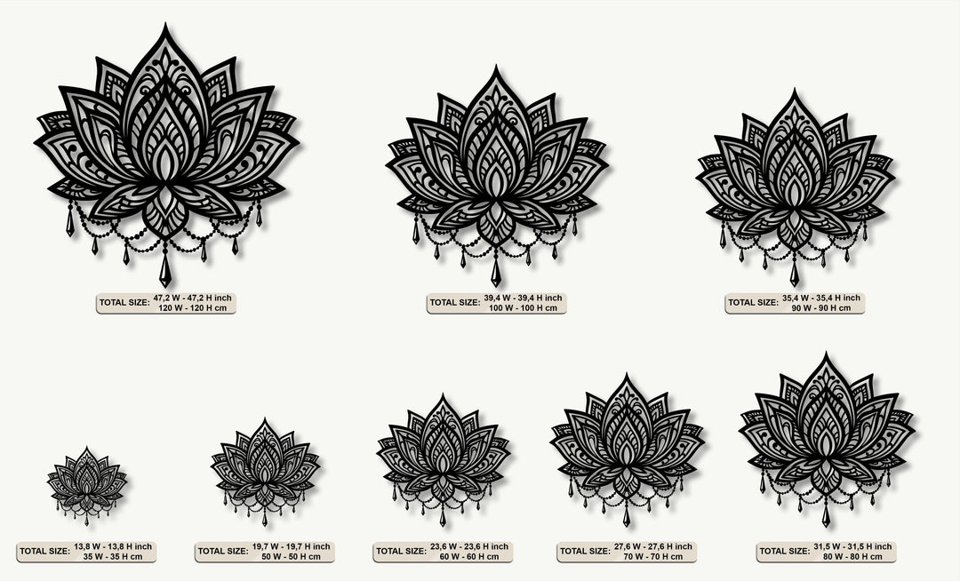 Sacred Bloom – Ornate Lotus Mandala Metal Wall Art